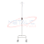 MT 530i - Suporte para soro altura regulável com 4 rodas - Pintado com haste Inox - Imagem 2