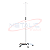 MT 2425 - Suporte para soro altura regulável base alumínio 5 pés com rodas - Inox - Imagem 2