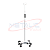 MT 381 - Luminária flexível altura regulável 4 pés pintada com rodas - Inox - Imagem 1