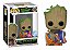 Funko Pop! Marvel I Am Groot With Cheese Puffs 1196 Exclusivo Flocked - Imagem 1