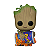 Funko Pop! Marvel Eu sou Groot / I Am Groot With Cheese Puffs 1196 Exclusivo Flocked - Imagem 2