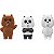 Funko Pop! Ursos Sem Curso We Bare Bears Grizz Panda & Ice Bear 3 Pack - Imagem 2