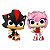Funko Pop! Games Sonic The Hedgehog Shadow & Amy 2 Pack Flocked Exclusivo - Imagem 2