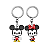 Funko Pop! Keychain Chaveiro Disney Mickey Mouse & Minnie Mouse 2 Pack - Imagem 2