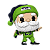 Funko Pop! Football NFL Seahawks Santa 280 Exclusivo - Imagem 2