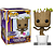 Funko Pop! Marvel Guardioes da Galaxia Dancing Groot 1 Exclusivo Flocked 18 Polegadas - Imagem 3