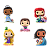 Funko Pop! Disney Princesas Ariel Tiana Belle Rapunzel Moana 5 Pack - Imagem 2