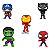 Funko Pop! Marvel Spider Man, Iron Man, Captain America, Hulk, Black Panther 5 Pack - Imagem 2