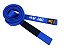 Faixa Azul Ponta Preta Premium Bordada Jiu Jitsu - Imagem 1