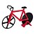 Cortador De Pizza Bicicleta Carretilha Dupla Fatiador Massas - Imagem 1