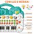 Teclado Musical Brinquedo Educativo Som Animais Luz Música - Imagem 3