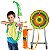 Arco E Flecha Infantil Brinquedo Lançador Aljava Alvo Grande - Imagem 6