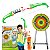 Arco E Flecha Infantil Brinquedo Lançador Aljava Alvo Grande - Imagem 1
