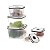Kit 5 Potes Herméticos Plástico 350ml A 2300ml Tampa Vedação - Imagem 6