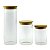 Kit 3 Potes Mantimentos Herméticos De Vidro Com Tampa Bambu - Imagem 4