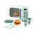 Kit Microondas Brinquedo Comidinha Giratório Cozinha Luz Som - Imagem 4