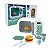 Kit Microondas Brinquedo Comidinha Giratório Cozinha Luz Som - Imagem 1