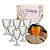 Jogo 6 Taças De Vidro Diamond Borda De Ouro 340ml Água Vinho - Imagem 2