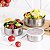 Kit 5 Tigelas Empilháveis Pote Inox Com Tampa Vedação Firme - Imagem 2