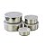 Kit 5 Tigelas Empilháveis Pote Inox Com Tampa Vedação Firme - Imagem 1