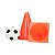 Kit Treino De Futebol Com 4 Cones E Bola Infantil Escolinha - Imagem 6