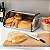 Porta Pão Aço Inox + Manteigueira Espátula Manteiga Kit Café - Imagem 2