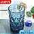 Jogo 6 Copos De Vidro Resistente Diamond Safira 350ml Luxo - Imagem 3