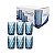 Jogo 6 Copos De Vidro Resistente Diamond Safira 350ml Luxo - Imagem 1