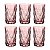 Jogo 6 Copos De Vidro Resistente Diamond Safira 350ml Luxo - Imagem 8