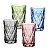 Jogo 6 Copos De Vidro Resistente Diamond Safira 350ml Luxo - Imagem 1