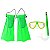 Kit Mergulho Infantil Snorkel Óculos Nadadeira Praia Piscina - Imagem 7
