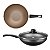 Panela Antiaderente Frigideira Wok Flora 4,3L Com Tampa Mta - Imagem 1