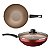 Panela Antiaderente Frigideira Wok Flora 4,3L Com Tampa Mta - Imagem 3