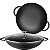 Panela Wok Ferro Fundido Disco Forno Fogão 6L Tampa De Vidro - Imagem 1