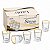 Kit Jogo de Copos para Shot Dose Borda de Ouro 6 Peças 50 ml - Imagem 1