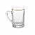 Jogo De Canecas Xícara Café Vidro Borda De Ouro 90ml 6 Peças - Imagem 7