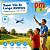 Avião Planador 51cm Super Leve Brinquedo Infantil Voo Longo - Imagem 3