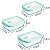 Kit 3 Potes De Vidro Tampa Marmita Forno Micro-ondas 1040ml - Imagem 6