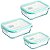 Kit 3 Potes De Vidro Tampa Marmita Forno Micro-ondas 1040ml - Imagem 8