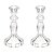Kit Castiçal de Vidro Porta Vela Enfeite Minimalista 16 cm - Imagem 2