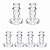 Kit Castiçal de Vidro Porta Vela Enfeite Minimalista 10 cm - Imagem 1