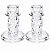 Kit Castiçal de Vidro Porta Vela Enfeite Minimalista 10 cm - Imagem 2