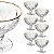 Jogo 6 Taças Sobremesa Coquetel Vidro Diamond Fio Ouro 310ml - Imagem 1