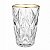 Jogo 6 Copos Diamond Vidro Borda De Ouro 350ml Suco Água - Imagem 5
