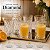 Jogo 6 Copos Diamond Vidro Borda De Ouro 350ml Suco Água - Imagem 2