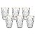 Jogo 6 Copos Diamond Vidro Borda De Ouro 350ml Suco Água - Imagem 8