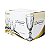 Jogo 6 Taças De Vidro Diamond 260ml Borda De Ouro Vinho Água - Imagem 9