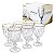 Jogo 6 Taças De Vidro Diamond 260ml Borda De Ouro Vinho Água - Imagem 7
