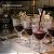 Jogo 6 Taças De Vidro Diamond 260ml Borda De Ouro Vinho Água - Imagem 3