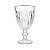 Jogo 6 Taças De Vidro Diamond 260ml Borda De Ouro Vinho Água - Imagem 8